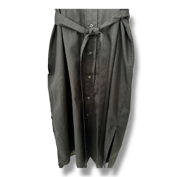 β¨ H&M Black Linen Blend Shirt Dress β Size XL β¨ - Picture 5 of 7
